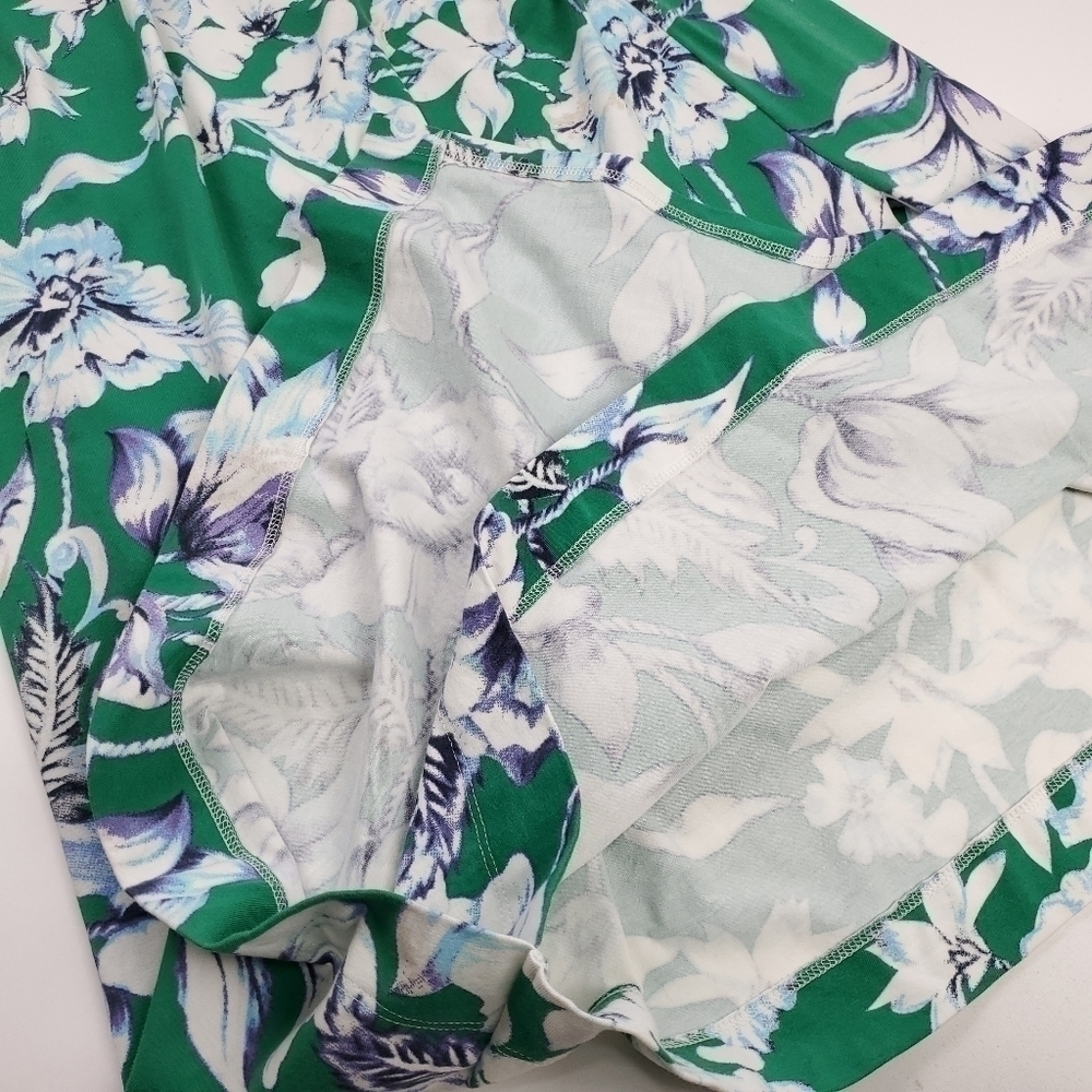 Soft Surroundings Green Floral Rouge Wrap Dress size Xs - Picture 11 of 13